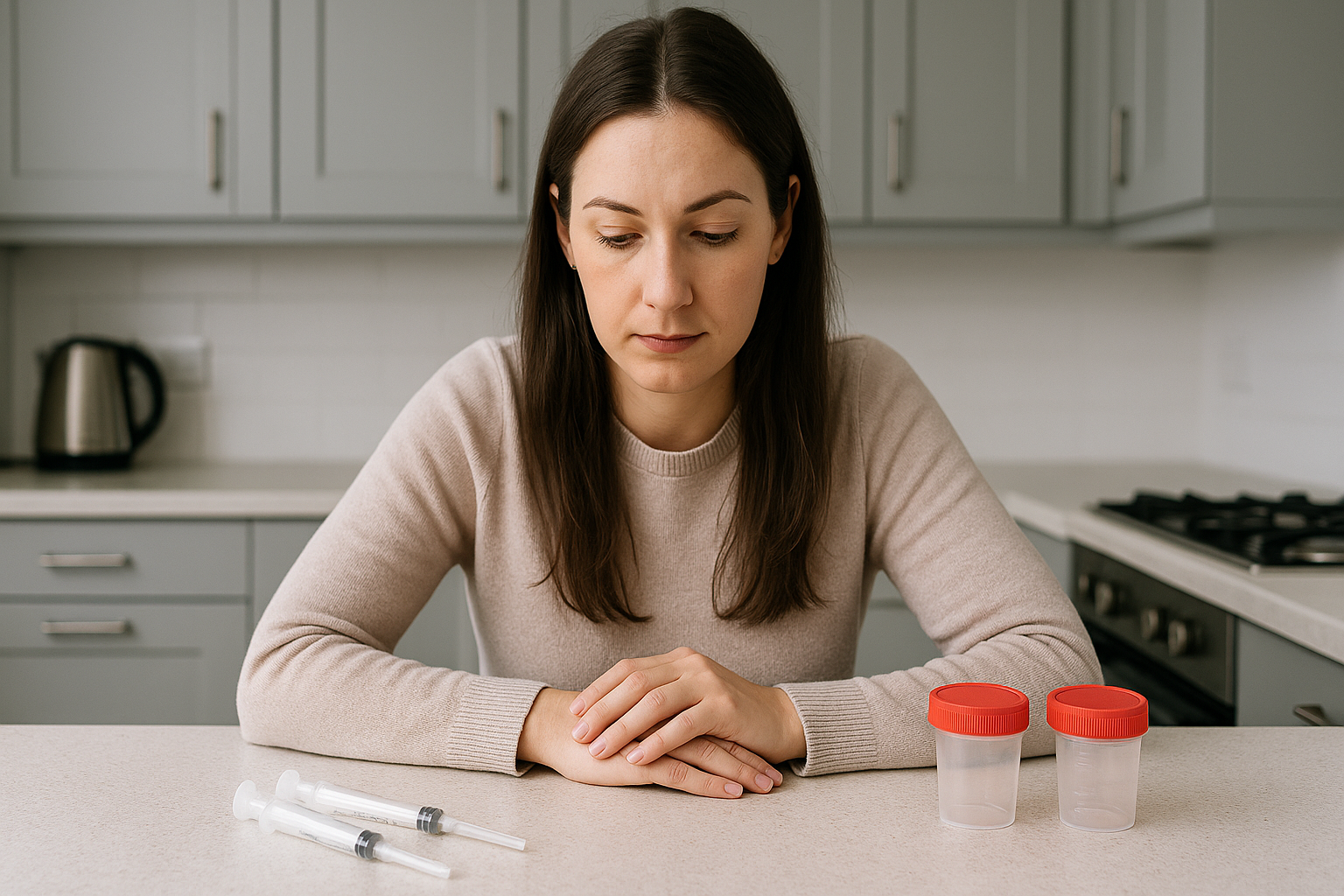 women with kit for At Home IUI