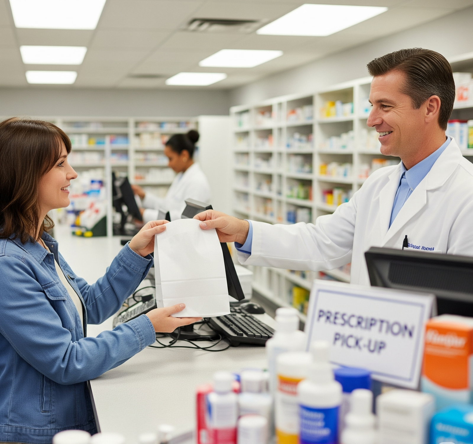 woman at pharmacy