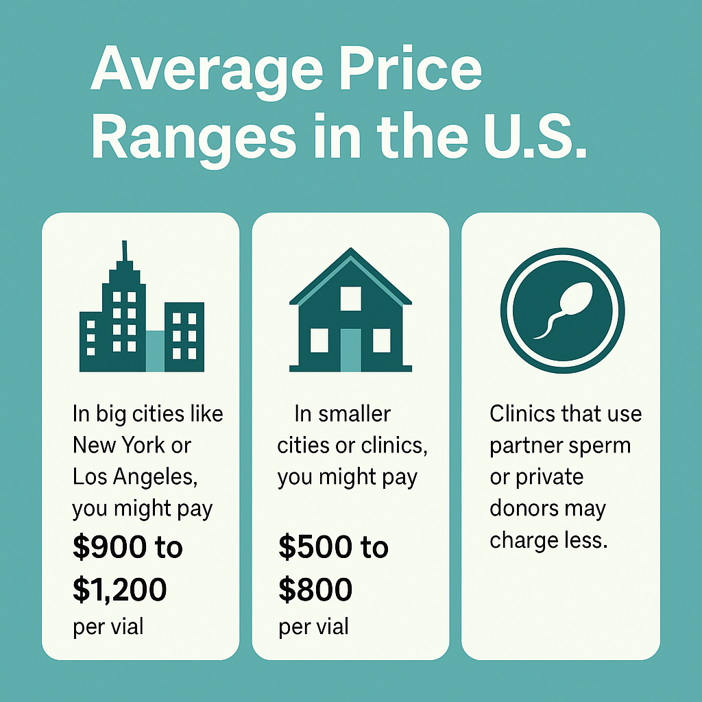 infographic of sperm bank prices