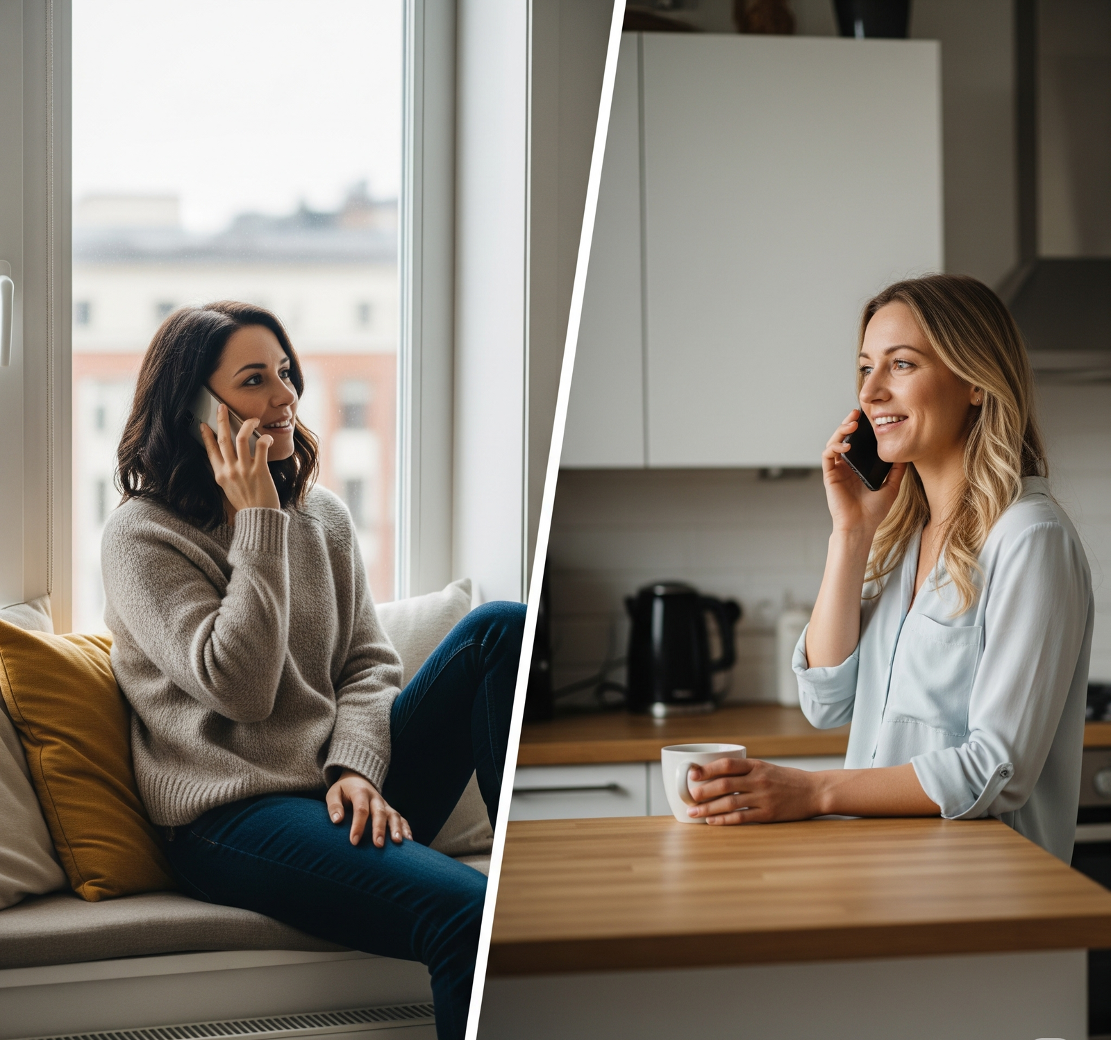 woman talking to her friend on phone