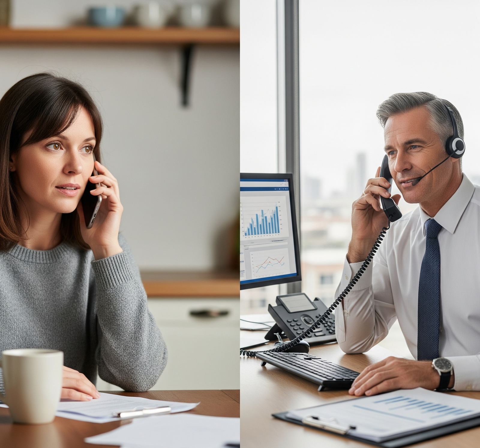 woman talking to insurance agent