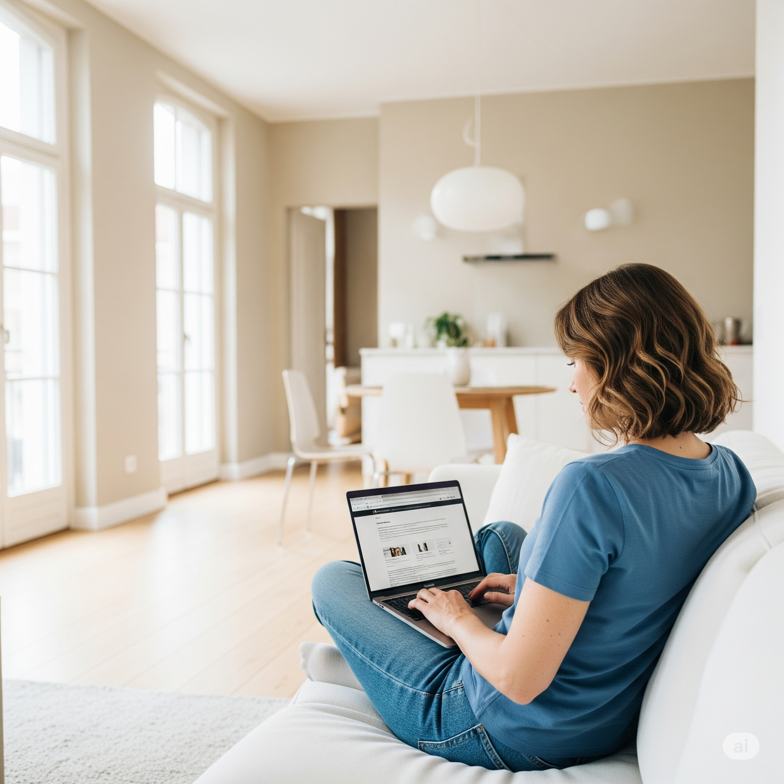 woman on computer searching for Sperm Bank Price Near Me